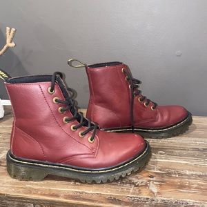 Red/maroon Doc martens
